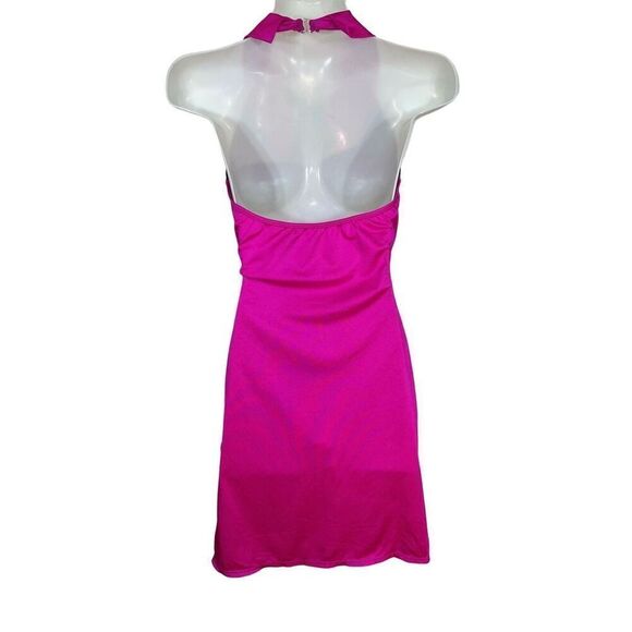 Curtain Call Cabaret Referee Dance Costume Size M Hot Pink Black Striped Necktie - Picture 5 of 6